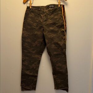 Pam & Gela cropped camo pants with stripe